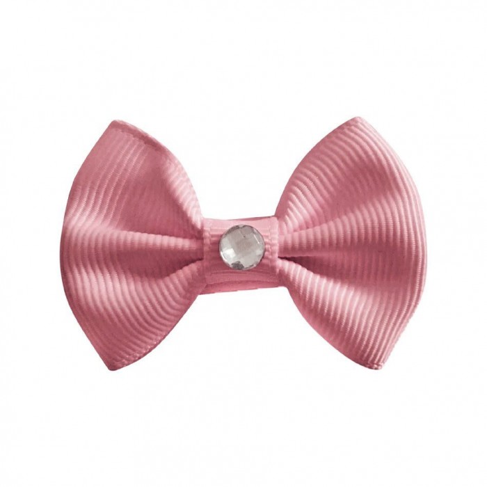 фото Milledeux заколка-зажим bowtie bow со стразом мини glam grosgrain