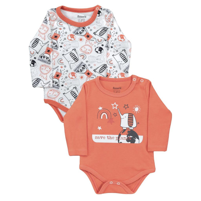 

Mini World Боди для новорожденного 2 шт. MW16306, Боди для новорожденного 2 шт. MW16306