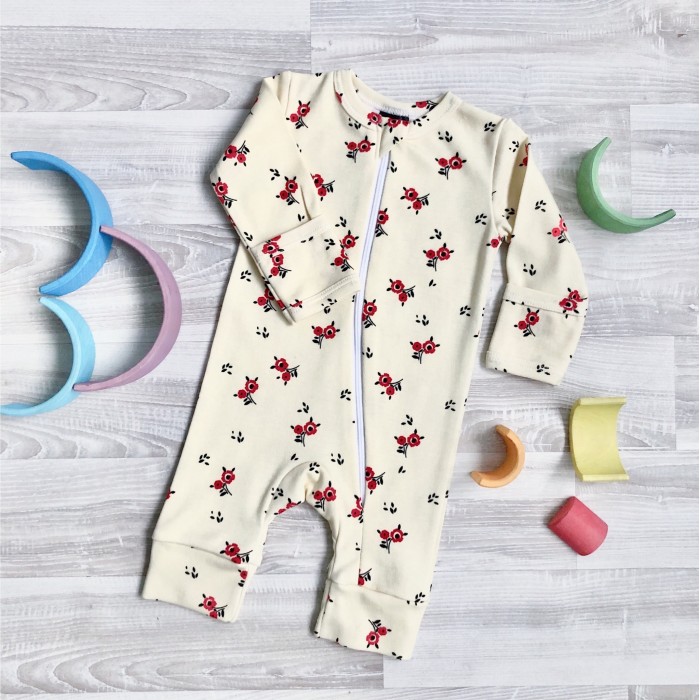 

Mjolk Комбинезон с манжетами Sleep and Play Цветочки, Комбинезон с манжетами Sleep and Play Цветочки