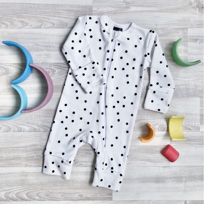 

Mjolk Комбинезон с открытыми ножками Sleep and Play Горошки, Комбинезон с открытыми ножками Sleep and Play Горошки