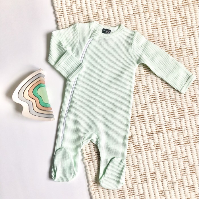 

Mjolk Комбинезон Sleep and Play Waffle Lime Cream, Комбинезон Sleep and Play Waffle Lime Cream