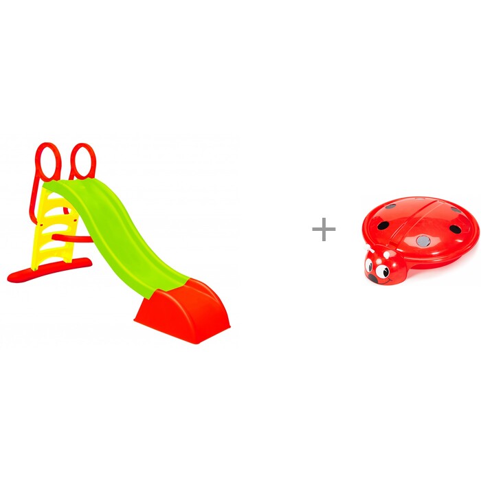 

Горка Mochtoys большая 110 см с подключением воды и песочница-бассейн R-Toys Божья коровка с крышкой, большая 110 см с подключением воды и песочница-бассейн R-Toys Божья коровка с крышкой