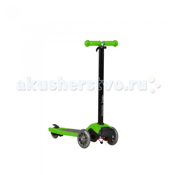 Трехколесный самокат Mountain Buggy подножка Freeriderподножка Freerider Трехколесный самокат Mountain Buggy подножка Freeriderподножка FreeriderMountain Buggy Самокат-подножка Freerider – это универсальный трехколесный самокат для детей до 5 лет с функцией подножки для коляски. Закрепите Фрирайдер на коляске в качестве подножки и гуляйте со 2-м ребенком, как с коляской для погодков или двойни. Используйте Фрирайдер как самокат, и ваши дети смогут по-настоящему насладиться прогулкой, катаясь на Фрирайдере, пока вы гуляете с младшим ребенком в коляске. Ваш Фрирайдер всегда растер вместе с ребенком. Ручка самоката имеет регулировку от 68 до 90 см: три фиксированных положения, плюс промежуточные, позволяя ребенку кататься за коляской на подножке или рядом на самокате с 2 до 5 лет. Для дополнительной безопасности надежный эксцентрик фиксирует ручку на определенной высоте, а эргономичные резиновые ручки не позволят рукам ребенка соскользнуть с руля во время очередного маневра. Большая площадка для ног размером 16 х 40 см имеет специальное антискользящее покрытие. Оно помогает ребенку сконцентрироваться на управлении самокатом, а не на том, как на нем удержаться. В результате, дети моментально осваиваются с управлением, а сами прогулки становятся более безопасными, т.к. снижается кол-во падений. В колеса самоката встроена разноцветная подсветка. Она питается от энергии вращения колес. С одной стороны, дети в восторге от разноцветных мигающих огней, а с другой – Фрирайдер становится более заметным для окружающих в темное время суток.<br>