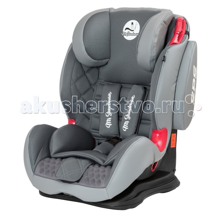 Автокресло Mr Sandman BH12310-GTS-SPSBH12310-GTS-SPS Автокресло Mr Sandman BH12310-GTS-SPSBH12310-GTS-SPSАвтокресло Mr Sandman BH12310-GTS-SPS предназначено для групп 1, 2 и 3. Сиденье анатомическое, имеет инновационную систему боковой защиты SPS (side protection system), чтобы путешествие каждого ребенка было безопасным и комфортным. Автокресло, гарантирующее безопасность ребенка во время поездки. В данном кресле ребенок может занять любую удобную позу. Этот факт дает возможность отправляться не только на близкие расстояния, но и на дальние поездки, в том числе и в путешествия. Соответствует европейскому стандарту ECE R44/04, а качество и надежность подтверждены независимыми краш-тестами. Обивка автокресла из эко-кожи. Детское кресло изготовлено из проверенного чистого материала. Особенности: Пятиточечные ремни безопасности. Регулировка наклона спинки. Анатомическая подушка и мягкий подголовник для максимального комфорта. Установка кресла выполняется по ходу движения авто. Крепление осуществляется штатным ремнем через специальные монтажные элементы. Габариты: 54.5/66х50х64/76 см<br>
