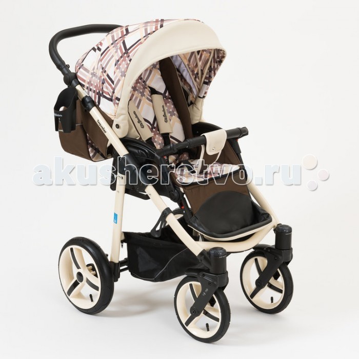 Прогулочная коляска Mr Sandman Traveler PremiumTraveler Premium Прогулочная коляска Mr Sandman Traveler PremiumTraveler PremiumПрогулочная коляска Mr Sandman Traveler Premium – всесезонная коляска с реверсивным прогулочным блоком. Ее главные преимущества – премиальные водоотталкивающие ткани со специальной защитой от солнца, большой регулируемый капюшон с вентилируемым окошком и утепленная накидка на ножки с удобными магнитными кнопками. Большие надувные колеса (передние – поворотные), запатентованные системы SAS (поглощение колебаний) и DMS (память направления), обеспечивают мягкий и плавный ход коляски даже на неровной дороге. В комплект с коляской входят силиконовый дождевик, москитная сетка, универсальный подстаканник, сумка для мамы и чехлы на колеса. Характеристики прогулочного блока: Может использоваться для детей до 15 кг (примерно до трех лет). Может использоваться в положениях «лицом к маме» и «лицом от мамы». Имеет большой регулируемый съемный капюшон с козырьком и вентиляционным смотровым окошком. Специальная вставка UV50 + обеспечивает очень высокую защиту от солнца. Ткани коляски влагоотталкивающие. Имеет удобную накидку на ножки с магнитными кнопками и бортиком от ветра. Все тканевые компоненты можно снять и постирать. Спинка прогулочного блока регулируется в четырех положениях по высоте (до горизонтального). Имеет съемный защитный бампер с мягким разделителем для ножек и регулируемую по высоте подножку из эко-кожи. Имеет пятиточечные ремни безопасности с мягкими плечевыми накладками. Сиденье укомплектовано съемным матрасиком. Характеристики шасси коляски: Шасси выполнено из ударопрочного алюминия. Имеет быструю и простую систему складывания рамы, в сложенном виде занимает немного места. Регулируемая по высоте ручка из эко-кожи. Большие надувные резиновые колеса. Передние – поворотные, с эргономичной системой фиксации. Имеет однопедальный тормоз, блокирующий одновременно два задних колеса. Простая система монтажа и демонтажа колёс. Вместительная и прочная корзина для покупок. Вращающиеся механизмы подвески передних колёс оснащены системой поглощения колебаний Absorption System (SAS). Она устраняет вибрации колес, вызванные неровностями на дороге, и в значительной степени устраняет отрыв от поверхности одного из колес, когда второе преодолевает препятствие. Система «Память направления» (DMS) предохраняет передние колеса от неконтролируемого вращения, когда они отрываются от неровной поверхности, тем самым предотвращая их от вибрации при контакте с землей. Автоматическая самозащёлкивающаяся блокировка коляски во время её раскладывания. Уход за шасси и колесами прост и интуитивно понятен. Жесткость подвески можно регулировать вручную. Возможность установки автолюльки на шасси (приобретается отдельно). Размеры и вес: Вес коляски: 13.6 кг Шасси в разложенном виде: 92х59х113 см (ДхШхВ) Шасси в сложенном виде: 82х59х30 см (ДхШхВ) длина спального места с подножкой: 90 см ширина сиденья: 31 см высота спинки: 52 см глубина сиденья: 27 см длина подножки: 22 см ширина колесной базы: 59 см.<br>