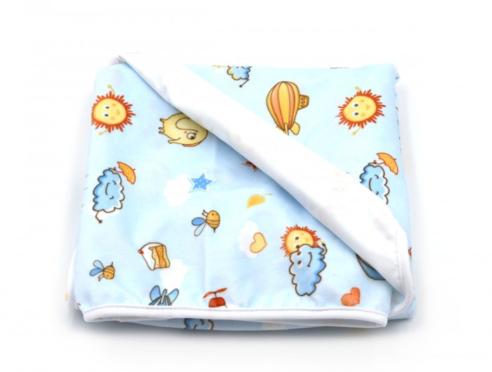 Наматрасники Multi-Diapers Наматрасник непромокаемый теплый из ультрасофта Дирижабль 60х120 см