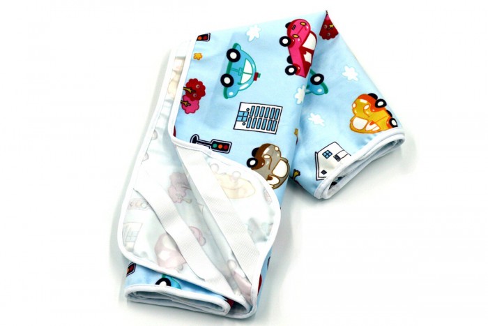 Наматрасники Multi-Diapers Наматрасник непромокаемый теплый из ультрасофта Машинки 60х120 см