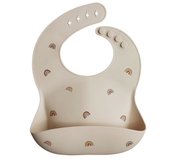 Нагрудник Mushie силиконовый