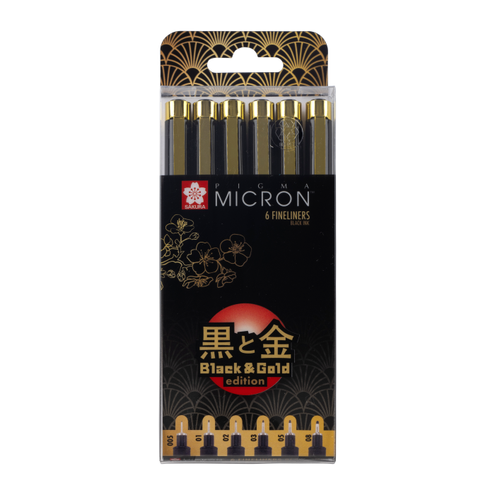 Sakura Набор капиллярных ручек Pigma Micron Gold Limited Edition 6 шт.
