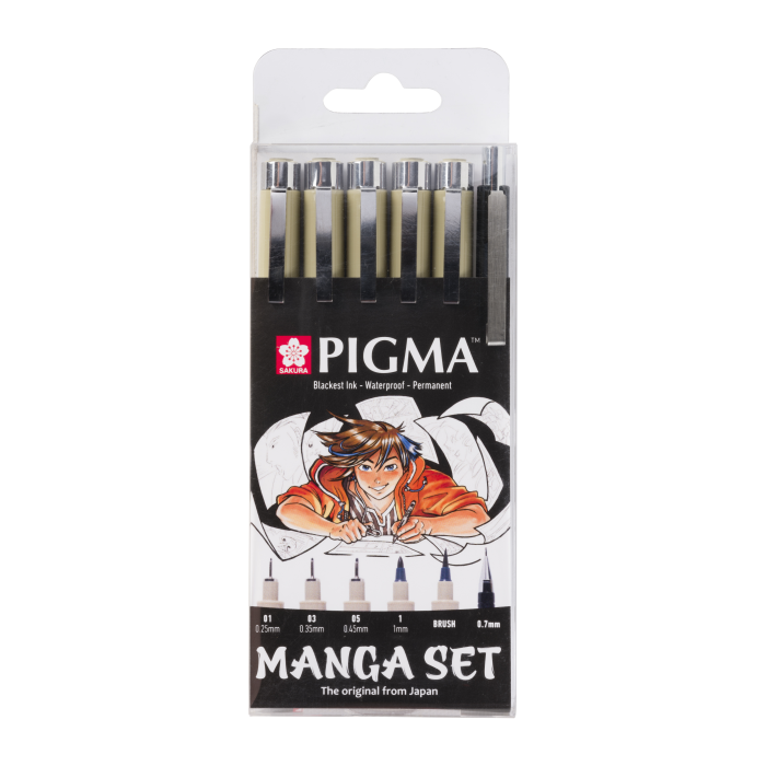 

Sakura Набор капиллярных ручек Pigma Micron Manga 6 шт., Набор капиллярных ручек Pigma Micron Manga 6 шт.