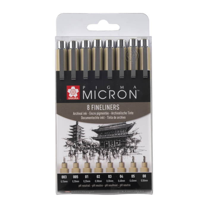 

Sakura Набор капиллярных ручек Sakura Pigma Micron 8 шт., Набор капиллярных ручек Sakura Pigma Micron 8 шт.
