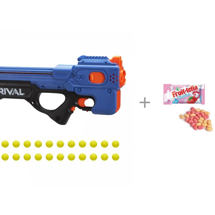 Nerf Hasbro Бластер Райвл Чарджер и Fruittella Perfetti van Melle Мармелад Tempties 35 г
