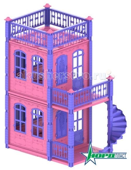 фото Нордпласт кукольный домик замок принцессы 2 этажа