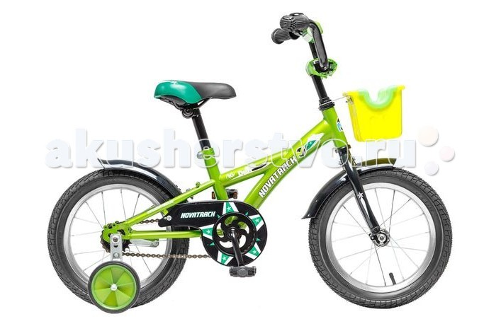 Велосипед двухколесный Novatrack Delfi 14Delfi 14 Велосипед двухколесный Novatrack Delfi 14Delfi 14Велосипед двухколесный Novatrack Delfi 14 имеет привлекательный дизайн, надежную сборку, легкость и отличную управляемость. Низкая рама разработана так, что ребенку очень легко взбираться и слезать с велосипеда, да и спрыгивать, в случае непредвиденных обстоятельств во время катания. Велосипед подойдет и начинающим гонщикам, так как в комплекте есть страховочные колеса. Особенности: рама стальная, обод алюминиевый защита цепи регулируемое седло и руль ограничитель поворота руля аксессуары: корзина для игрушек, звонок удлиненные крылья на колесах ножной задний тормоз Диаметр колес: 14<br>