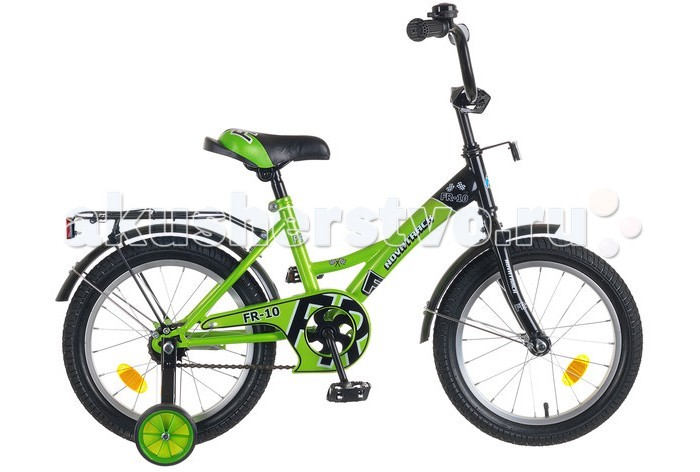 Велосипед двухколесный Novatrack FR-10 16FR-10 16 Велосипед двухколесный Novatrack FR-10 16FR-10 16Велосипед двухколесный Novatrack FR-10 16 прекрасно подойдет для малыша, который любит активно проводить время. Крепкая стальная рама обеспечивает высокий уровень безопасности для ребенка. Для комфортных поездок по сложной трассе либо по пересеченной местности велосипед оборудован двумя дополнительными съемными колесами, благодаря которым маленький наездник будет чувствовать себя увереннее. Ножной тормоз позволит быстро затормозить в случае необходимости. А крылья в цвет велосипеда защитят ребенка от брызг во время езды.<br>