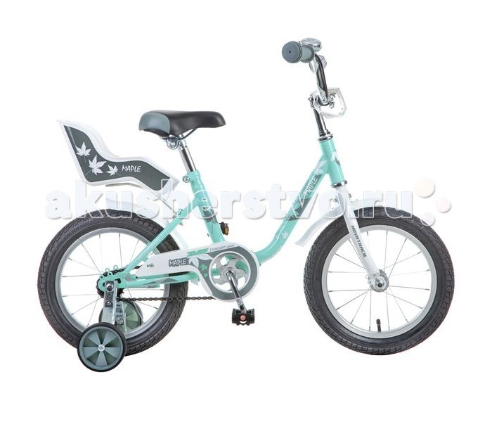 Велосипед двухколесный Novatrack Maple 14Maple 14 Велосипед двухколесный Novatrack Maple 14Maple 14Велосипед двухколесный Novatrack Maple 14 - это надежный велосипед для девочек 3-5 лет, на котором очень легко будет освоить азы катания на велосипеде, и который обязательно станет предметом гордости маленькой леди. Особенности: регулируемые сидение и руль наличие пружинных амортизаторов под сиденьем маленькие дополнительные колеса, которые снимаются сидение для куклы ножной тормоз широкие пластиковые педали укороченные крылья на обоих колесах защита цепи наличие катафотов красивый и блестящий звоночек Диаметр колес: 14<br>