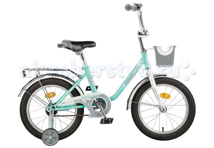 Велосипед двухколесный Novatrack Maple 16Maple 16 Велосипед двухколесный Novatrack Maple 16Maple 16Велосипед двухколесный Novatrack Maple 16 - это надежный и красивый велосипед для девочек, на котором очень легко будет освоить азы катания. Особенности: рама одинарная, низкая сиденье и руль регулируются по высоте рукоятки эргономичной формы с прорезиненными накладками крылья металлические, удлиненные, выкрашены в цвет, совпадающий с оттенком рамы цепь закрыта металлическим щитком задний ножной тормоз хромированный багажник с зажимом на передней вилке есть пластиковая корзинка для перевозки различных мелочей на руле звонок светоотражающие элементы Диаметр колес: 16<br>