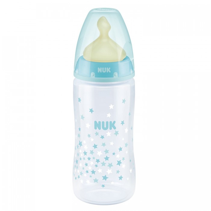 Бутылочка Nuk First Choice Plus Звезды с индикатором температуры 300 мл латексная соска M размер 1 - фото 1