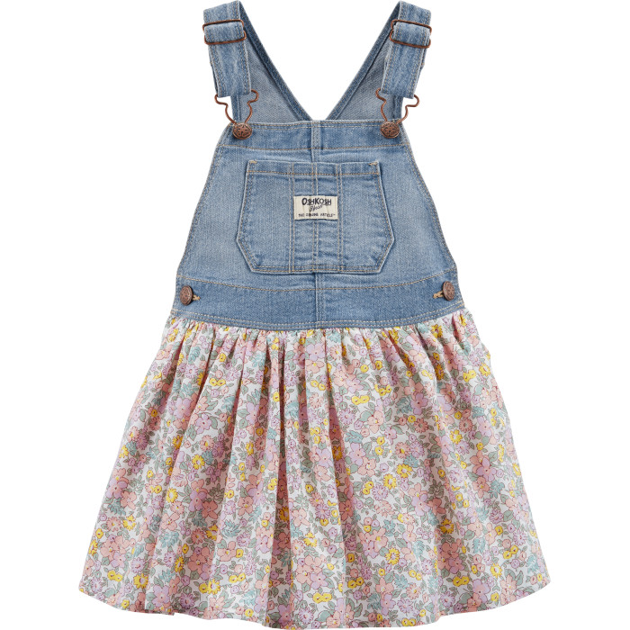 OshKosh B'gosh Сарафан для девочки джинсовый лиф юбка в цветочек
