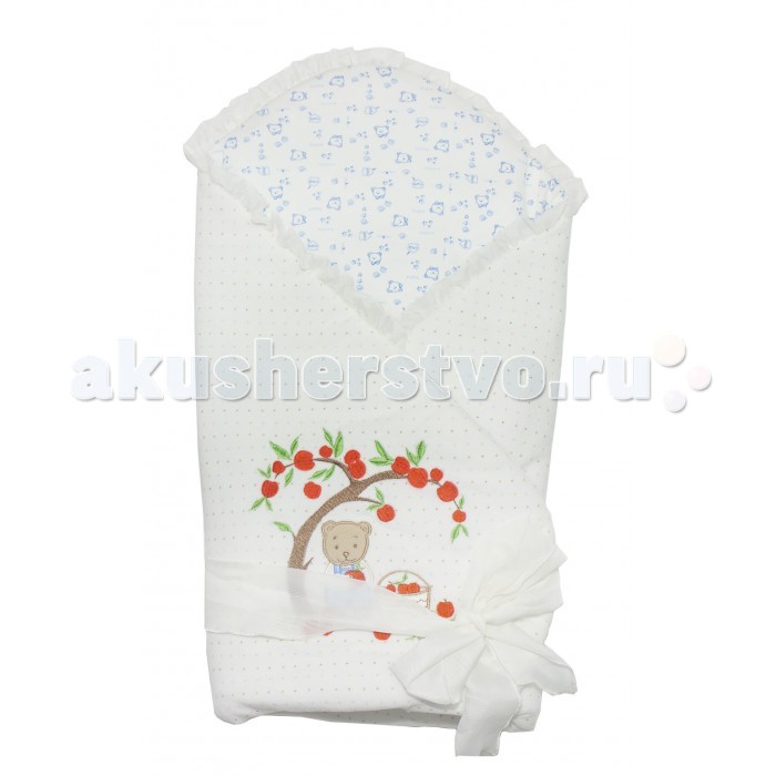фото Осьминожка одеяло-конверт с жесткой спинкой и шапочка яблочный садик