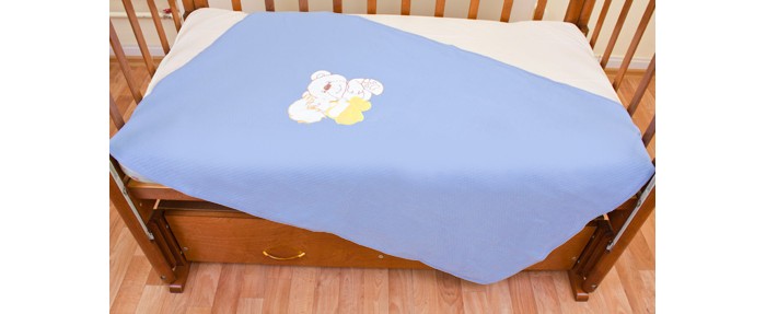 Плед Осьминожка одеяло с аппликацией 80х120 см (капитон)