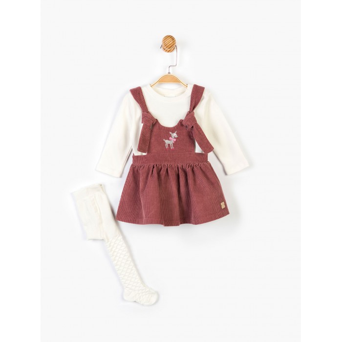 

Panolino Комплект для девочки (кофта, сарафан и колготки) PN14890, Комплект для девочки (кофта, сарафан и колготки) PN14890