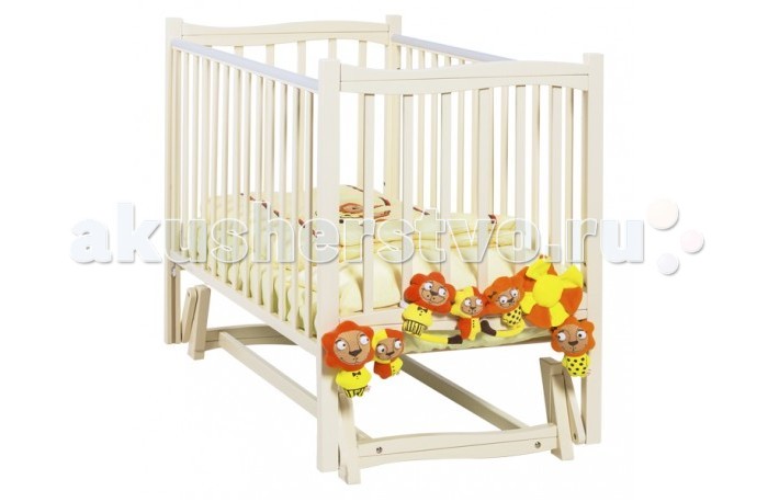 Детская кроватка Papaloni Fiore маятник продольный 120x60