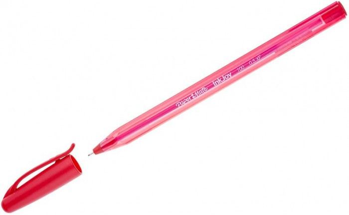  Paper Mate Ручка шариковая трехгранная InkJoy 100 0.5 мм красный 3 шт.