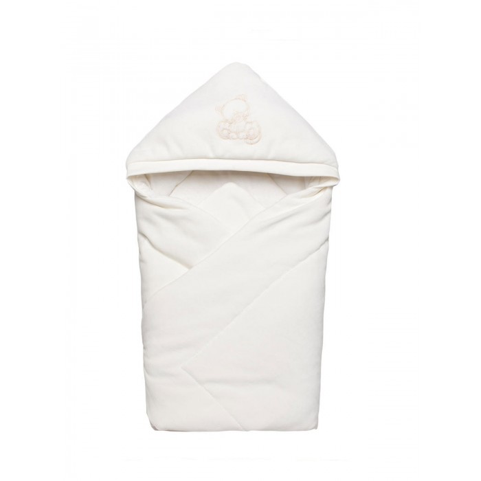 Папитто Конверт-одеяло велюр с вышивкой