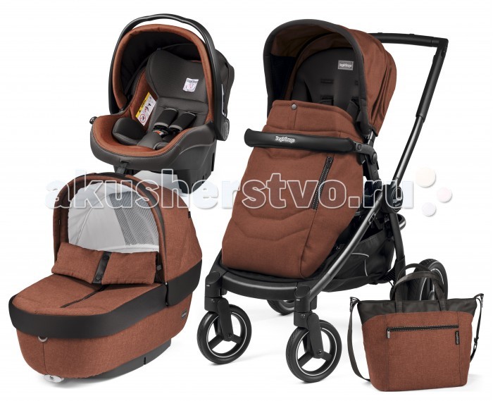 Коляска Peg-perego 3 в 1 Team с люлькой Navetta Elite и прогулочным блоком Pop-Up Completo