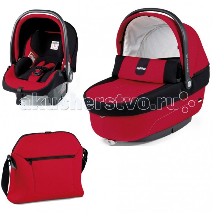 Люлька Peg-perego Комплект Modular Set (люлька Navetta XL+ автокресло Primo Viaggio + сумка Borsa mamma)Комплект Modular Set (люлька Navetta XL+ автокресло Primo Viaggio + сумка Borsa mamma) Люлька Peg-perego Комплект Modular Set (люлька Navetta XL+ автокресло Primo Viaggio + сумка Borsa mamma)Комплект Modular Set (люлька Navetta XL+ автокресло Primo Viaggio + сумка Borsa mamma)Люлька Peg-perego Комплект Modular Set (люлька Navetta XL+ автокресло Primo Viaggio + сумка Borsa mamma) включает все необходимое для новорожденного ребенка. В комплектацию входит люлька Navetta XL, сочетающая в себе максимум мобильности и универсальности. Она может служить временной кроваткой дома, в гостях или на даче, имеет дополнительную функцию качалки, благодаря специальной форме основания. Кроме того, модульная система включает автокресло группы 0+ Primo Viaggio и вместительную сумку для мамы Borsa mamma. Особенности люльки Peg-Perego Navetta XL: можно использовать для перевозки малыша на заднем сидении машины в комплекте со специальной системой безопасности Kit Auto (приобретается отдельно) функция кроватки - снизу люлька имеет 2 прочные раскладные ножки, что позволяет ставить ее отдельно от шасси коляски и использовать как стационарную кроватку снабжена функцией колыбели - внизу с внешней стороны имеются полукруглые полозья; установив люльку на горизонтальную поверхность, можно с легкостью укачать ребенка в основании люльки имеются специальные отверстия, с помощью которых можно регулировать уровень вентиляции в зависимости от погодных условий капюшон съемный, имеет несколько положений, в том числе его можно полностью сложить каркас выполнен из полипропилена - экологически чистого материала, он не впитывает влагу, тверд и удароустойчив; обивка – гипоаллергенные ткани; внутреннее тканевое покрытие выполнено из специального антистатического и антиаллергенного материала, обеспечивающего отличную вентиляцию люлька имеет удобную ручку для переноски, регулирующуюся в нескольких положениях изголовье регулируется с помощью специальной ручки, расположенной снаружи люлька оборудована вещевым отсеком для мелочей, легкодоступным даже во время движения Внешние размеры люльки - 87 см x 45,5 см Внутренние размеры люльки - 70 см x 32 см Вес - 5,5 кг Детское автомобильное кресло Peg-Perego Primo Viaggio предназначено для детей весом до 13 кг (от 0 до 1 года), соответствует всем европейским нормам безопасности ECE-R44/04. Автокресло может устанавливается в автомобиле тремя способами: Способ 1: Автокресло используется как переноска и пристегивается спиной вперед штатными ремнями автомобиля Способ 2: Автокресло пристегивается лицом назад к заранее пристегнутой штатными ремнями базе Adjustable Base (в комплект не входит); База Adjustable Base имеет специальный регулятор наклона, что позволит установить кресло в оптимальное для ребенка положение Способ 3: Автокресло пристегивается лицом назад к базе Isofix (в комплект не входит). База Isofix значительно упрощает процесс эксплуатации автокресла благодаря простоте раскладывания на сидении. Особенности Peg-Perego Primo Viaggio: каркас кресла выполнен из противоударного пластика оптимальная боковая защита трехточечный ремень безопасности с мягкими плечевыми вставками, с централизованной регулировкой натяжения ремни и подголовник регулируется по высоте (5 положений) анатомическая подушка для новорожденных съемный солнцезащитный капюшон удобная ручка для переноски, которая может служить ограничительным бортиком люлька устанавливается на шасси колясок Peg-Perego подголовник и защита автокресла сделаны из мягкой и дышащей микрофибры COMFORT DRY тканевое покрытие можно стирать при температуре 30° С 65 см х 43 см х 60 см вес: 3,8 кг.<br>