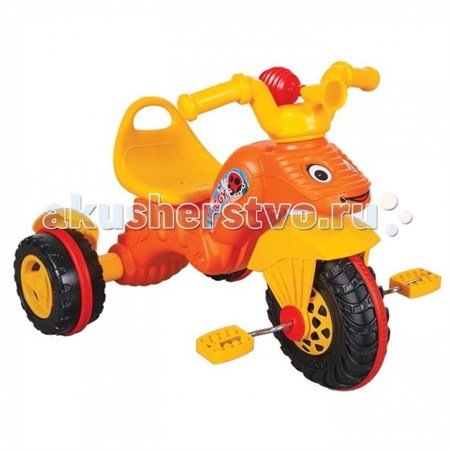 Велосипед трехколесный Pilsan BuggyBuggy Велосипед трехколесный Pilsan BuggyBuggyВелосипед трехколесный Pilsan Buggy - приведет в восторг Вашего ребенка. Модель выполнена в форме веселого дракончика, благодаря чему кататься малышу будет весело и интересно. Также малыш обязательно обрадуется простому, но громкому гудку, благодаря которому он сможет приветствовать друзей на улице и изображать драконий рев. Представляет собой трехколесный велосипед с педалями на переднем колесе. Глубокое сиденье и спинка создают необходимый уровень комфорта и безопасности. Также велосипед оснащен корзиной за сиденьем и клаксоном. Размеры: (шхдхв) 48х70х50 см. Среди огромного количества детских игрушек выгодно отличается продукция турецкой компании Pilsan, которая является лидером в производстве крупногабаритных игрушек для детей разных возрастов. Продукцию компании Pilsan характеризует высокое качество, недаром лозунг компании звучит как «Quality in Toys» - «Качество в игрушках». Продуманный дизайн, тестирование, обеспечение контроля на всех стадиях производства подтверждает слоган компании. Все игрушки, производимые компанией Pilsan, отличаются высоким качеством, безопасны, не содержат вредных материалов и красителей, для производства используется экологически чистый пластик.<br>
