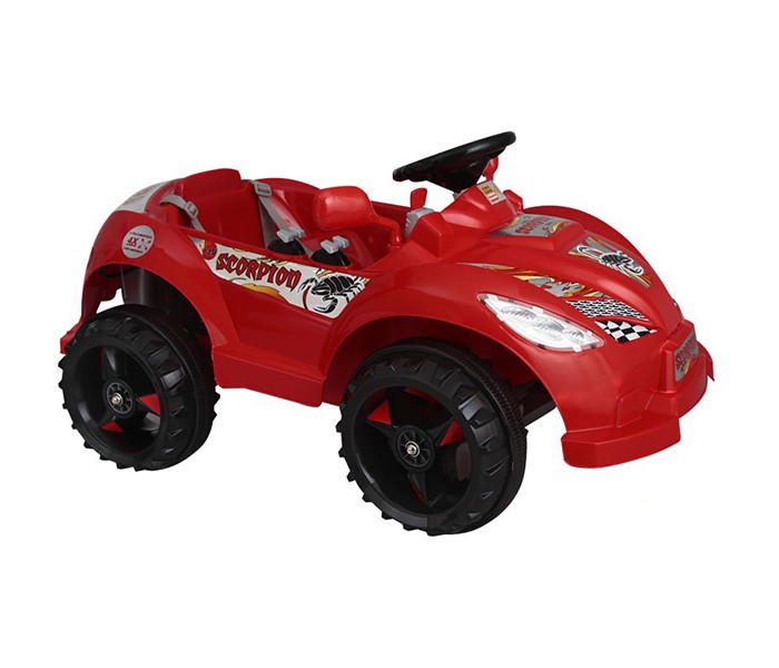 Электромобиль Pilsan Scorpion Remote ControlScorpion Remote Control Электромобиль Pilsan Scorpion Remote ControlScorpion Remote ControlУправляя этим автомобилем, Ваш ребенок с самого раннего детства приобретет навыки уверенного вождения. Ведь это фактически настоящий автомобиль, только маленький и безопасный. Музыкальный сигнал (6 звуков) Аккумулятор 12V 12 Ah Колеса с бесшумным покрытием Рычаг переключения Вперед/Назад Удобное сидение со спинкой и ремнем безопасности Двигатель 2X12V с задним расположением Для детей от 3-6 лет Пульт радиоуправления для родителей Умная система ключей (с подсветкой) Зеркала заднего вида Наличие плавкого предохранителя Педаль газа/тормоза Передние/задние фары Открывающийся багажник Система амортизации Максимальная скорость 3.5-7 км/ч Максимальная грузоподъемность 25 кг Цвета в ассортименте. Размер машинки - 66х109х53 см. Компания Pilsan начала свою историю в 1942 году. Сегодня – это компания-гигант индустрии крупногабаритных детских игрушек, которая экспортирует свою продукцию в 57 стран мира. Компанией выпускается 146 наименований продукции – аккумуляторные и педальные автомобили, велосипеды, развивающие игрушки и аксессуары для детей. Вся продукция Pilsan сертифицирована и отвечает международным стандартам качества.<br>