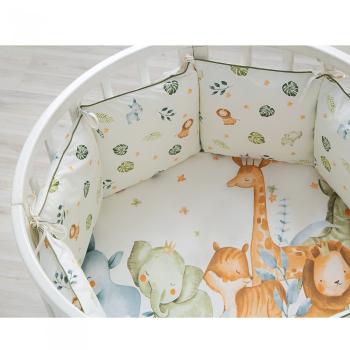 фото Бортик в кроватку pituso универсальный саванна слит подушки