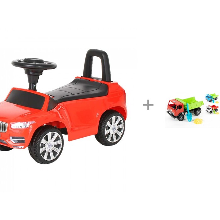 фото Каталка pituso volvo xc90 и автомобиль orion toys х2 самосвал с песочным набором
