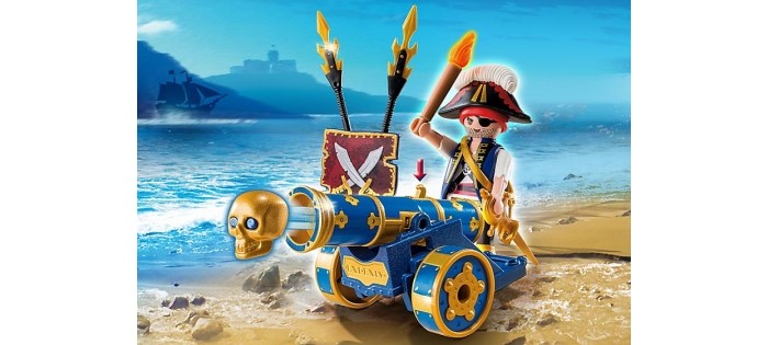 фото Конструктор playmobil интерактивная пушка с капитаном пиратов