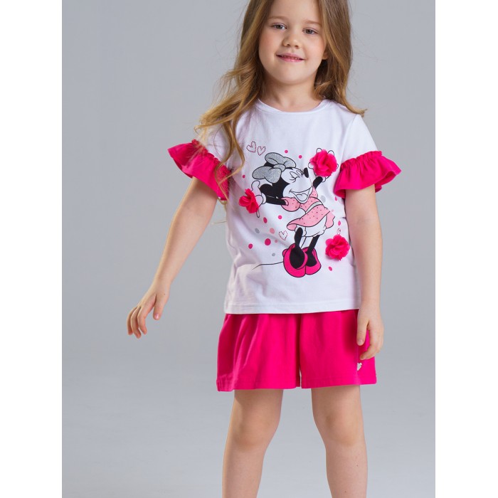 Купить Комплекты детской одежды, Playtoday Комплект трикотажный для девочек футболка и шорты 12142240