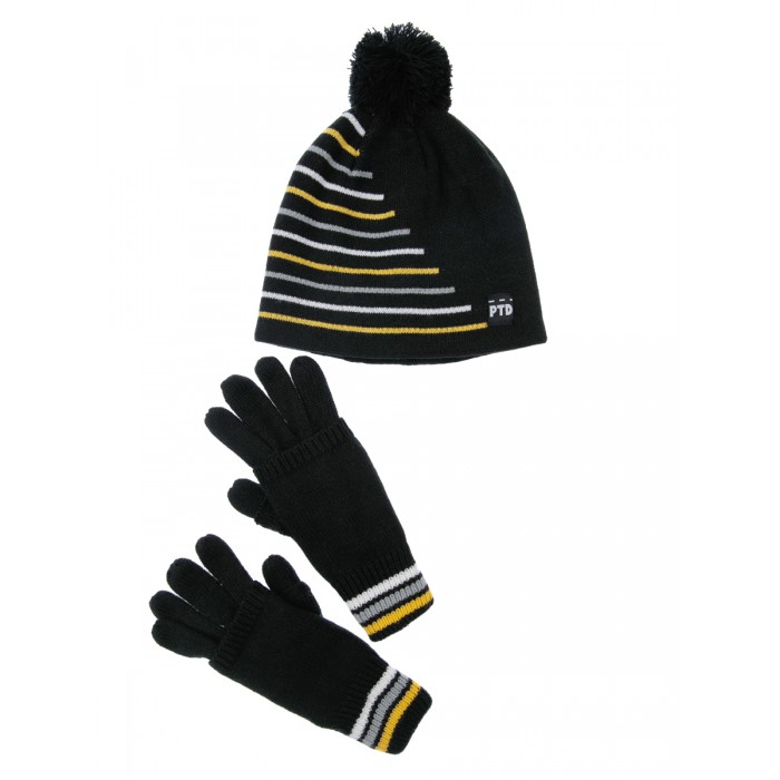 Шапки, варежки и шарфы Playtoday Комплект трикотажный для мальчиков шапка и перчатки 32111143
