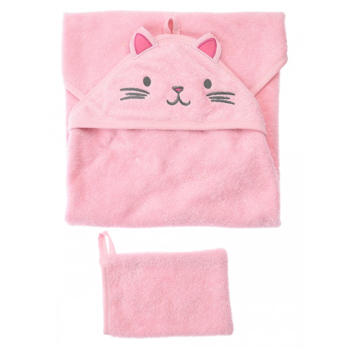 Полотенца Playtoday Набор детский текстильный для девочек (полотенце, варежка)