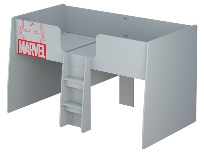 Кровати для подростков Polini kids Чердак Marvel 4105 Железный человек