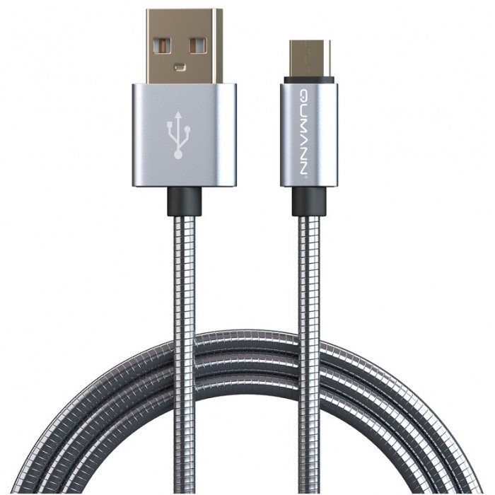 фото Qumann кабель micro usb 1 м 2.4а