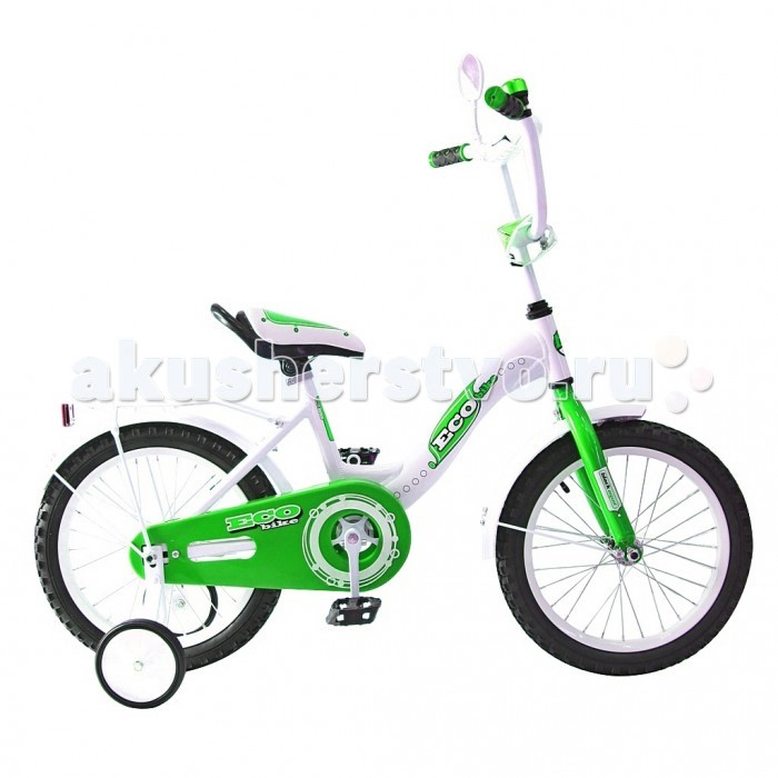 Велосипед двухколесный R-Toys Aluminium BA Ecobike 14Aluminium BA Ecobike 14 Велосипед двухколесный R-Toys Aluminium BA Ecobike 14Aluminium BA Ecobike 14Двухколесный велосипед Aluminium BA Ecobike 14 с боковыми колесами на усиленных кронштейнах. Ребенку проще привыкнуть к габаритам двухколесной модели, если она имеет дополнительные колесики для устойчивости. Когда рулевое управление будет доведено до совершенства, можно переходить к тренировкам поддержания равновесия на велосипеде без боковых колес. Особенности велосипеда: прочная алюминиевая рама стойкое антикоррозийное покрытие рамы удлиненные стальные крылья обод стальной руль ВМХ, по центру - мягкая накладка съемные боковые колеса с жесткой прорезиненной поверхностью усиленный кронштейн боковых колес надувные 14-дюймовые колеса на подшипниках количество скоростей - 1 защитный кожух на велоцепи тормоз задний ножной багажник-хром зеркало заднего вида на гибкой ножке звонок на руле<br>