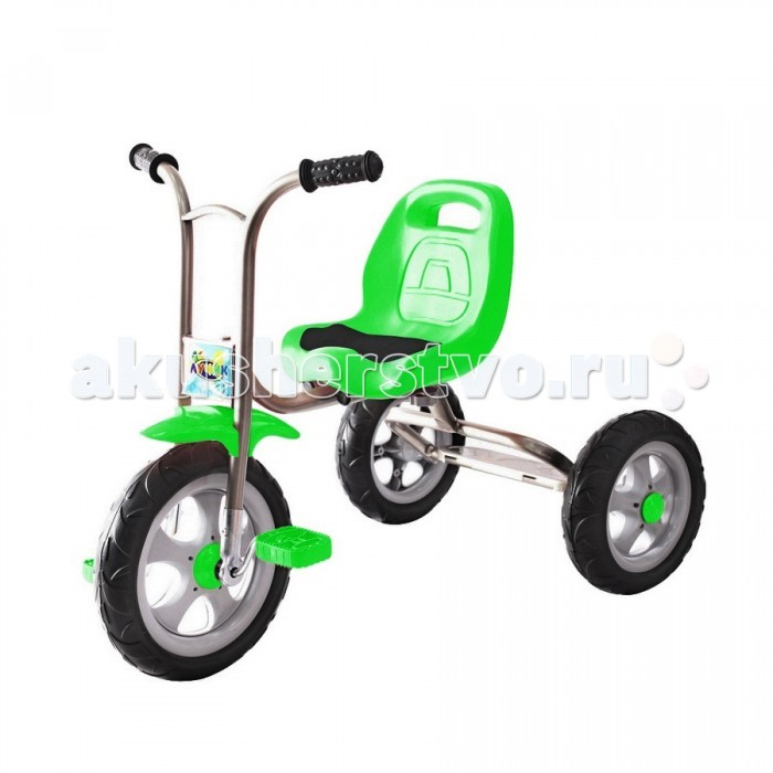 Велосипед трехколесный R-Toys Galaxy ЛучикGalaxy Лучик Велосипед трехколесный R-Toys Galaxy ЛучикGalaxy ЛучикОчень легкий, невесомый 3-х колесный велосипед Galaxy Лучик простой конструкции Сел и поехал. И это действительно так - посадите малыша на эту простую модель и он сразу же начнет тянуться к педалькам, быстро научится крутить педали и управлять своим первым транспортным средством. Эта модель - классика, которую помнят и знают все родители. Ваш малыш тоже полюбит свой простой, но надежный Лучик. Особенности: Уникальность велосипеда - в его легком весе: 5 кг. Велосипед изготовлен из качественных материалов. Рама сделана из стали, что придает большую надежность и больший срок службы при невысокой стоимости. Облегченная металлическая рама покрыта порошковой краской. Полиуретановые колеса созданы по новейшей технологии. Уникальная технология двойного вспрыскивания колеса - в жесткое шасси колеса помещают мягкий материал TPR - термо-пластичный каучук. За счет этого колесо не сдувается, не прокалывается, имеет мягкий и бесшумный ход. Эргономичное сиденье с отверстием для переноски. На сиденье - мягкая прорезиненная накладка. Удобные прорезиненные ручки на руле. Переднее колесо 10 дюймов. Задние - 8 дюймов. Настоящая находка для мам, которые хотят чтобы их дети активно развивались. Настоящая находка для маленьких непосед. Максимальная нагрузка 30 кг. Габариты: длина 76 см ширина 46 см от пола до руля 59 см до сиденья 34 см<br>