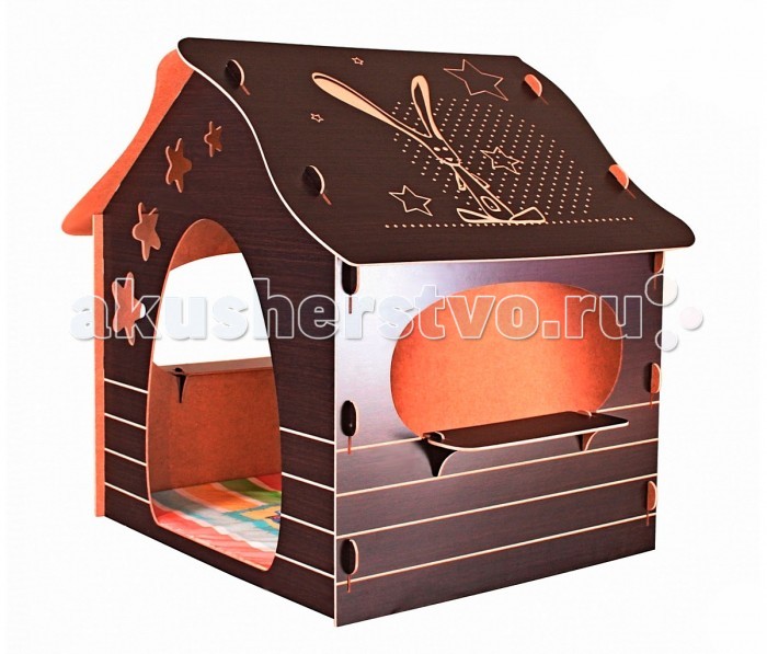 R-Toys Игровой домик Mouse HouseИгровой домик Mouse House R-Toys Игровой домик Mouse HouseИгровой домик Mouse HouseИгровой домик R-Toys Mouse House-это не просто домик, это большая разукрашка - рисовать можно везде и всем: мелками, карандашами, фломастерами и красками! Но самое ценное в том, что все нарисованное можно стирать тряпочкой и рисовать заново. А еще есть 2 широких подоконника на окнах в домике, на которых можно расположить листок и тоже рисовать. Эти функциональные особенности домика позволят детям увлеченно проводить время. Все панели домика с одной стороны покрыты ламинированным слоем “под дерево”, имитирующим фактуру древесины. Поверхность можно легко протирать. С другой стороны, которая находится внутри домика, поверхность выглядит как гладкий картон. Эту поверхность также легко протирать. Все детали домика идеальны по форме- они вырезаны автоматическим способом ларезной резки и имеют идеальные края. Вашему малышу занозы не страшны. Четкая лазерная резка деталей создает безопасные торцы. Все края и выступающие части домика разработаны с учетом безопасности и скруглены для полной безопасности. Система сборки CLICK собирается как конструктор “без единого болта”, в течении нескольких минут. Все элементы домика соединяются между собой по системе “До щелчка”. Вставьте деталь в пазы и зафиксируйте. Инструменты не нужны! Сборка/разборка домика не требует специальных профессиональных навыков. Собрать домик MOUSE HOUSE сможет и мама. Конструкция очень устойчива, но при этом легка и мобильна. В разобранном виде все детали домика- это небольшая стопка листов МДФ высотой чуть более 10 см. Очень удобно при хранении- занимает очень мало места. У домика - два больших овальных окна с широкими подоконниками. Дверь красиво обрамлена большими прозрачными звездами, которые при попадании света на них как трафарет отражаются на внутренней стене домика. Ваш малыш может обрисовать эти звезды и разукрасить их. А каким волшебным домик становится вечером, если поместить в него ночник. Это магия! Одна из важных особенностей домика MOUSE HOUSE в том, что его можно хранить в разобранном виде и собирать только на несколько часов. А переместить домик из одного места в другое не составит большого труда. Это очень удобно в небольших квартирах. А в больших загородных домах и дачах, домик MOUSE HOUSE станет центром внимания. Оригинальный дизайн и шоколадный цвет MOUSE HOUSE сделают домик ярким элементом игровой площадки и незаменимым атрибутом игровой комнаты.<br>