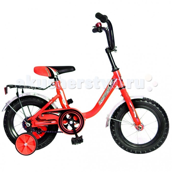 Велосипед двухколесный R-Toys Мультяшка 1204 12Мультяшка 1204 12 Велосипед двухколесный R-Toys Мультяшка 1204 12Мультяшка 1204 12Двухколесный велосипед Мультяшка 1204 12 с боковыми колесами на усиленных кронштейнах. Ребенку проще привыкнуть к габаритам двухколесной модели, если она имеет дополнительные колесики для устойчивости. Когда рулевое управление будет доведено до совершенства, можно переходить к тренировкам поддержания равновесия на велосипеде без боковых колес. Особенности велосипеда: прочная стальная рама стойкое антикоррозийное покрытие рамы удлиненные стальные крылья обод стальной руль ВМХ, по центру - мягкая накладка съемные боковые колеса с жесткой прорезиненной поверхностью усиленный кронштейн боковых колес надувные 12-дюймовые колеса на подшипниках количество скоростей - 1 защитный кожух на велоцепи тормоз задний ножной багажник звонок на руле<br>
