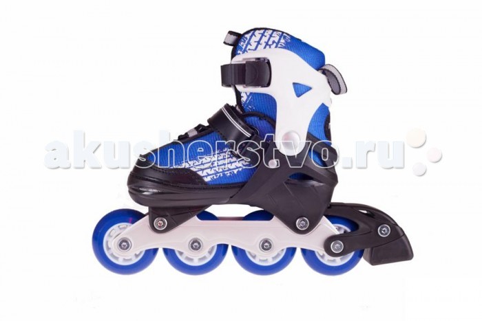Роликовые коньки Rapid Sport Rapid Blue inline skate ROL108A-BRapid Blue inline skate ROL108A-B Роликовые коньки Rapid Sport Rapid Blue inline skate ROL108A-BRapid Blue inline skate ROL108A-BRapid Sport Rapid Blue inline skate ROL108A-B для детей. Размеры: С 30 по 33 Вес ребенка: до 60 кг Раздвижная система: Сконструирована так, чтобы «расти» вместе с ногой ребёнка. Просто и быстро регулируется на 4 полных размера Система фиксации: Шнуровка, верхняя бакля Push Losk и пяточный ремень идеально облегают ногу и прочно фиксируют стопу и голень Жесткий ботинок: Жесткий каркас дышащего анатомического ботинка дает отличную защиту от ударов и правильно фиксирует ногу Колеса: Прочные колеса из высококачественного полиуретана со встроенными подшипниками гарантируют уверенное и бесшумное катание на любых поверхностях Число колес – 4 Диаметр колес —64 мм Материал — полиуретан Подшипники ABEC -7 жесткость 82А<br>