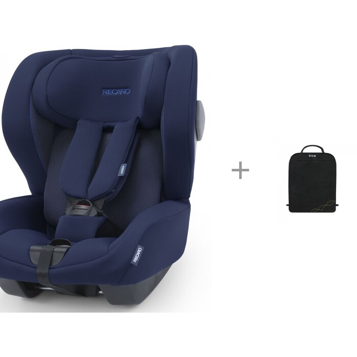 фото Автокресло recaro kio select с защитным ковриком на спинку передних автомобильных сидений brica munchkin