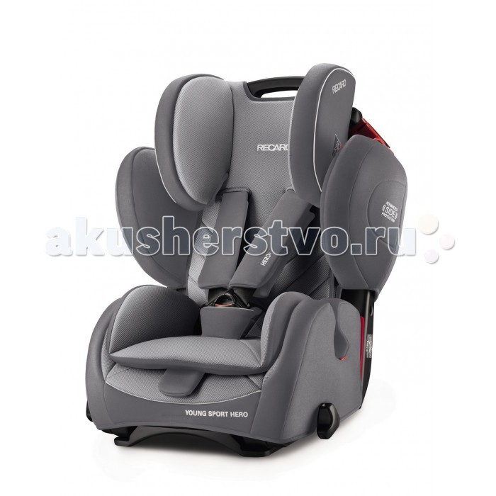 Автокресло Recaro Young Sport HeroYoung Sport Hero Автокресло Recaro Young Sport HeroYoung Sport HeroАвтокресло RECARO Young Sport Hero – предназначено для детей в возрасте от 9 месяцев до 12 лет (9 – 36 кг). RECARO Young Sport Hero рассчитано на максимальный возрастной диапазон ребенка (11 лет использования). Крепление Автокресло RECARO Young Sport Hero производится лицом по ходу движения автомобиля. Автокресло возможно устанавливать и на переднем пассажирском сидении, при условии отключенной подушки безопасности. Автокресло RECARO Young Sport Hero имеет прочную и безопасную конструкцию. Корпус кресла выполнен из ударопрочного энергопоглащающего пластика. Усиленная двойная боковая защита обеспечит еще большую безопасность Вашему ребенку. Структура пластика представляет собой соты, сформированные из ребер жесткости. Данные ребра жесткости находятся на определенном расстоянии между собой и под определенным углом, выполняя функцию распределения энергии бокового удара по всей длине боковины. Усиленная боковая защита бедер выполняет роль удобных подлокотников. Особенности: Соответствует европейскому стандарту безопасности ECE R44/04 Дополнительный вкладыш и пятиточечная система ремней безопасности для детей в возрасте от 9 месяцев до 4-4.5 лет Крепление штатным трехточечным ремнем безопасности автомобиля Регулируемый подголовник – 9 положений Ручка для регулировки угла наклона Прорезиненная основа сидения Усиленная боковая защита Корпус выполнен из ударопрочного энергопоглащающего пластика Новейший материал обивки - Recaro Tex (искусственная замша) Материал обивки можно стирать в стиральной машине при температуре 30 градусов без отжима Удобная ручка для переноса автокресла Дополнительные аксессуары (приобретаются отдельно): защитный коврик, летний антибактериальный чехол Габариты – 52х48х64 см – 82 см<br>