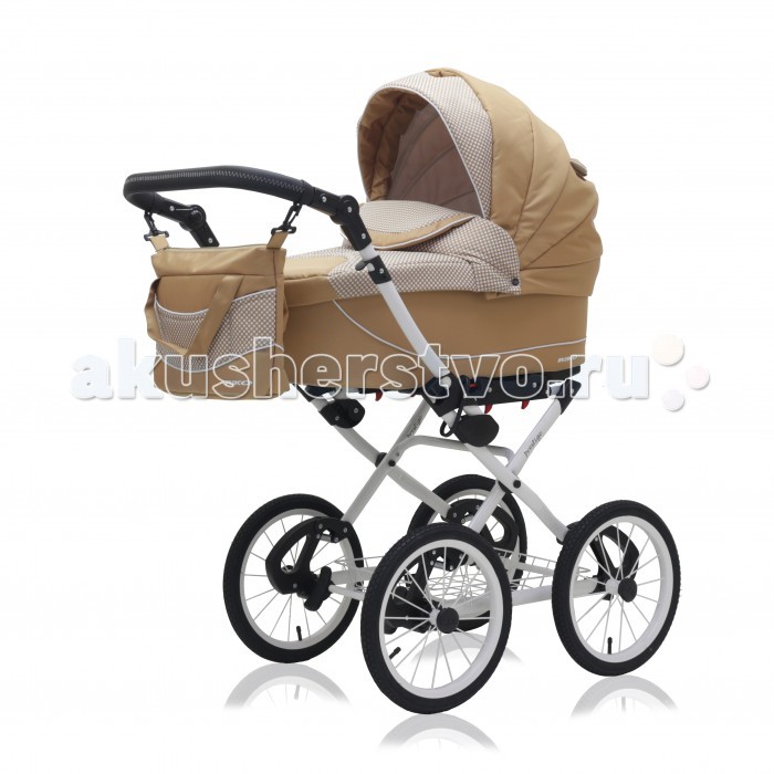 Коляска Riko Angelo Lux Prestige 2 в 1Angelo Lux Prestige 2 в 1 Коляска Riko Angelo Lux Prestige 2 в 1Angelo Lux Prestige 2 в 1Коляска Riko Angelo Lux Prestige 2 в 1 модель в современном, стильном дизайне. Коляска Angelo Lux Prestige обеспечит вашему малышу самые лучшие условия для увлекательных прогулок и комфортного полноценного сна во время прогулок на свежем воздухе. Ребенок будет прекрасно себя чувствовать в просторной люльке, а комфортное прогулочное сиденье для подросшего ребенка предоставит наилучшие условия для изучения окружающего мира. Эта модель коляски на алюминиевой раме обладает отличной проходимостью за счет легкого хода и надувных колес. Классическая компоновка колес придает коляске дополнительную устойчивость во время прогулки. Современная система амортизации колес позволяет легко преодолевать любые препятствия на прогулке, и при этом сохраняется мягкость хода, обеспечивая спокойный сон вашего малыша. Коляска Angelo Lux Prestige укомплектована просторной и комфортной люлькой, прогулочным блоком, которые легко устанавливаются на раму как по ходу, так и против хода движения, т.е. «лицом к маме». Дизайнеры компании RIKO умело подобрали сочетания жаккардовых тканей и Экко кожи. Данная комбинация материалов вызывает интерес даже самого придирчивого покупателя, и выделяет коляску на улице. В люльке коляски ANGELO LUX PRESTIGE используется уникальная конструкция москитных шторок, которая очень удачно вписываться в дизайн коляски. Люлька: Просторная пластиковая люлька с жестким дном Верхняя часть из водонепроницаемой дизайнерской жаккардовой ткани с элементами из Экко кожи Не продуваемые борта Регулируемый по высоте подголовник Удобная ручка, расположенная на капюшоне для переноски, обтянута кожей Бесшумный механизм регулировки капюшона Капюшон с открывающейся на молнии секцией, со встроенной москитной сеткой для вентиляции Высокий отворот на накидке на люльку защитит новорожденного от непогоды Внутренняя вкладка выполнена из 100% хлопка, легко снимается для стирки Матрасик для новорожденного Возможность установки люльки в 2 положениях (лицом к маме, или лицом по направлению движения коляски) Уникальные москитные шторки Размеры внутренние люльки: длина: 80см, ширина: 37см, высота: 22см. Прогулочный блок: Четыре положения регулировки спинки, вплоть до горизонтального Регулируемая подножка Регулируемый капюшон Пятиточечные ремни безопасности с мягкими плечевыми накладками Съемный бампер Практичная накидка на ножки Возможность установки прогулочного блока в 2 положениях (лицом к маме, или лицом по направлению движения коляски) Размеры сиденья: ширина: 32 см, глубина: 25 см, высота спинки: 41 см, длина подножки: 18 см. Рама и колеса: Удобный и простой механизм складывания и раскладывания коляски Система складывания книжка Легкий и простой механизм снятия и установки съемных модулей (люльки или прогулочного блока) Регулируемая по высоте ручка обтянута кожей Амортизаторы с регулировкой жесткости Колеса надувные на подшипниках Металлическая сетка для продуктов Центральный тормоз Легкосъемные колеса для удобства чистки и хранения Комплектация: Люлька для новорожденного Прогулочный блок Матрасик в люльку Мягкий вкладыш для прогулочного блока Накладки на ремни безопасности Накидка на ножки Чехол от дождя Москитная сетка Сумка для мамы Съемная вместительная закрытая корзина для покупок Комплект зимних муфт варежек Диаметр колес: 35 см Ширина колесной базы: 60 см. Размер коляски в разложенном виде (ШхДхВ): 60 х 101 х 127 см. Размер сложенной рамы с колесами (ШхДхВ): 60 х 80 х 112 см. Диапазон регулировки ручки по высоте: 77-120 см от пола<br>
