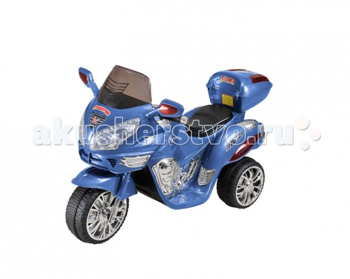 Электромобиль RiverToys Мoto HJ 9888Мoto HJ 9888 Электромобиль RiverToys Мoto HJ 9888Мoto HJ 9888Электромобиль RiverToys Мoto HJ 9888 великолепно подойдет для детишек от 3 до 7 лет. Благодаря легкости, всего 10 кг, родители без особых усилий смогут переносить его. Аккумулятор позволяет более 2-х часов наслаждаться ездой. Так же он долговечен и позволяет заряжаться более 300 раз!!! Благодаря такому электромотоциклу малыш почувствует себя за рулем настоящего байка, а родители будут довольны, увидев радость на лице ребенка. Электромотоцикл выдерживает нагрузку до 35 кг, а двойные задние колеса обеспечивают отличную устойчивость. Особенности: Световое и звуковое сопровождение, мр3-плеер При езде включается передняя фара Два направления движения: вперед, назад Педаль хода: давление — ход; отпускание — остановка Скорость движения: 4 км/ч Пластиковые колеса с резиновыми вставками по середине Ресурс аккумулятора до 300 перезарядок Время зарядки аккумулятора 8-12 часов Время работы на одном заряде — 2 часа Зарядное устройство входит в комплект 220В/50Гц<br>